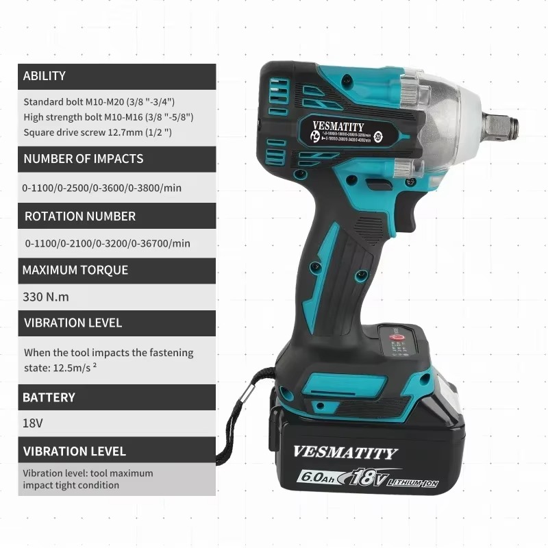 Clé à chocs DTW300 330Nm, coup - Makita Drill Dtw300 avis et prix